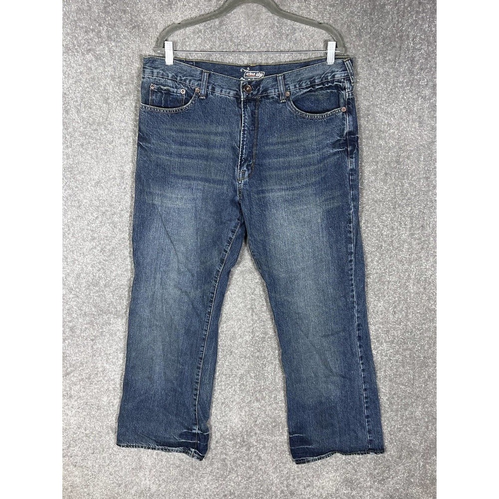 Urban Pipeline City Fit Straight Leg Distressed Jeans Mens Size 38x30 Blue Denim